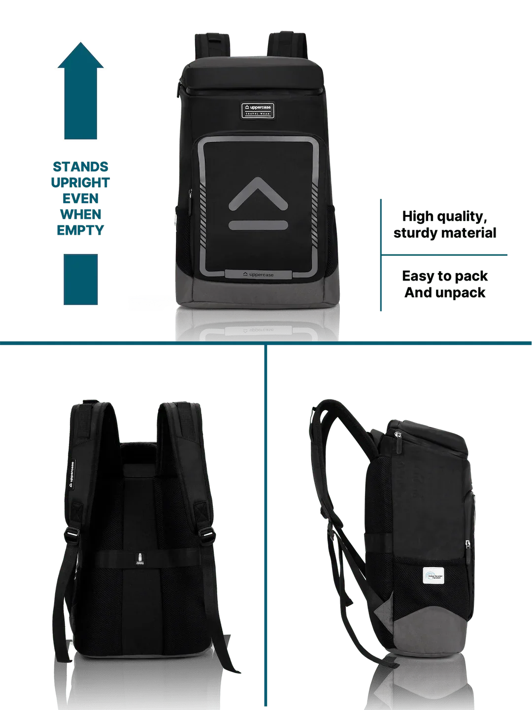 Tall Boy Black Backpack